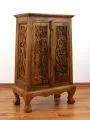 Massivholzschrank mit Rosenmuster, Nr.86 klein