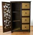 Rattanschrank *goldfarbene Blumen*  Nr.32