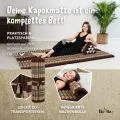 Kapok Rollmatte, 110 cm breit (Braun/Elefanten)