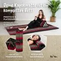 Kapok Rollmatte, 110 cm breit (Schwarz/Elefanten)