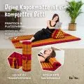 Kapok Rollmatte, 110 cm breit (Rot/Gelb)
