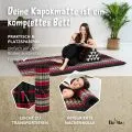 Kapok Rollmatte, 110 cm breit (Schwarz/Rot)