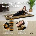 Kapok Rollmatte, 110 cm breit (Schwarz/Orange)