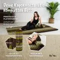 Kapok Rollmatte, 110 cm breit (Braun/Gr�n)