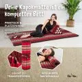 Kapok Rollmatte, 110 cm breit (Rubinrot)