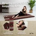 Kapok Rollmatte, 110 cm breit (Weinrot)