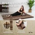Kapok Rollmatte, 145 cm breit (Braun/Elefanten)