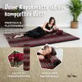 Kapok Rollmatte, 145 cm breit (Schwarz/Elefanten)
