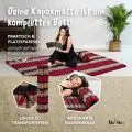 Kapok Rollmatte, 145 cm breit (Rot/Schwarz)