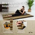 Kapok Rollmatte, 145 cm breit (Schwarz/Orange)