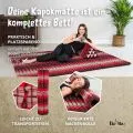 Kapok Rollmatte, 145 cm breit (Rubinrot)