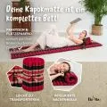 Kapok Rollmatte, 50 cm breit (Rot/Schwarz)