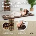 Kapok Rollmatte, 75 cm breit (Braun/Elefanten)