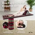 Kapok Rollmatte, 75 cm breit (Schwarz/Elefanten)