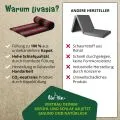 Kapok Rollmatte, 75 cm breit (Schwarz/Elefanten)