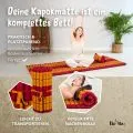 Kapok Rollmatte, 75 cm breit (Rot/Gelb)