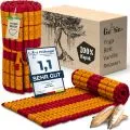 Kapok Rollmatte, 75 cm breit (Rot/Gelb)