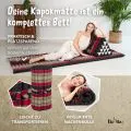 Kapok Rollmatte, 75 cm breit (Schwarz/Rot)