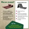 Kapok Rollmatte, 75 cm breit (Schwarz/Rot)