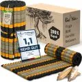 Kapok Rollmatte, 75 cm breit (Schwarz/Orange)