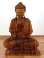 Ruheausstrahlender Buddha aus Bali, Vitarka Mudra, einfarbig, gro