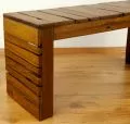Sitzbank aus Teakholz, schlicht,  gro�