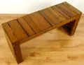 Sitzbank aus Teakholz, schlicht,  gro�