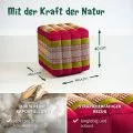 Kapok W�rfelkissen (Rot/Gr�n)