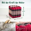 Kapok W�rfelkissen (Rot/Schwarz)