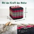 Kapok W�rfelkissen (Schwarz/Rot)