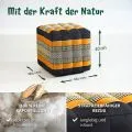 Kapok W�rfelkissen (Schwarz/Orange)