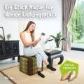 Kapok W�rfelkissen (Braun/Gr�n)