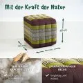 Kapok W�rfelkissen (Braun/Gr�n)