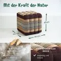 Kapok W�rfelkissen (Braun)