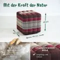 Kapok W�rfelkissen (Weinrot)