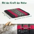 Kapok Steppkissen 35 cm (Schwarz/Elefanten)