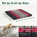 Kapok Steppkissen 35 cm (Schwarz/Rot)