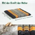 Kapok Steppkissen 35 cm (Schwarz/Orange)