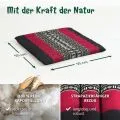 Kapok Steppkissen 50 cm (Schwarz/Elefanten)