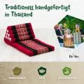 Kapok Thaikissen 2 Auflagen (Rot/Elefanten)