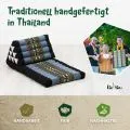 Kapok Thaikissen 2 Auflagen (Blau/Elefanten)