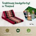 Kapok Thaikissen 2 Auflagen (Rot/Schwarz)