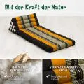 Kapok Thaikissen 2 Auflagen (Schwarz/Orange)