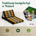 Kapok Thaikissen 2 Auflagen (Schwarz/Orange)