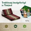 Kapok Thaikissen 2 Auflagen (Weinrot)