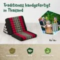 Kapok Thaikissen 3 Auflagen, Classic (Schwarz/Elefanten)