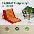 Kapok Thaikissen 3 Auflagen, Classic (Rot/Gelb)