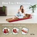 Kapok Thaikissen 3 Auflagen, Classic (Rot/Gr�n)