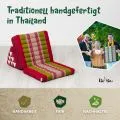 Kapok Thaikissen 3 Auflagen, Classic (Rot/Gr�n)