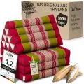 Kapok Thaikissen 3 Auflagen, Classic (Rot/Gr�n)